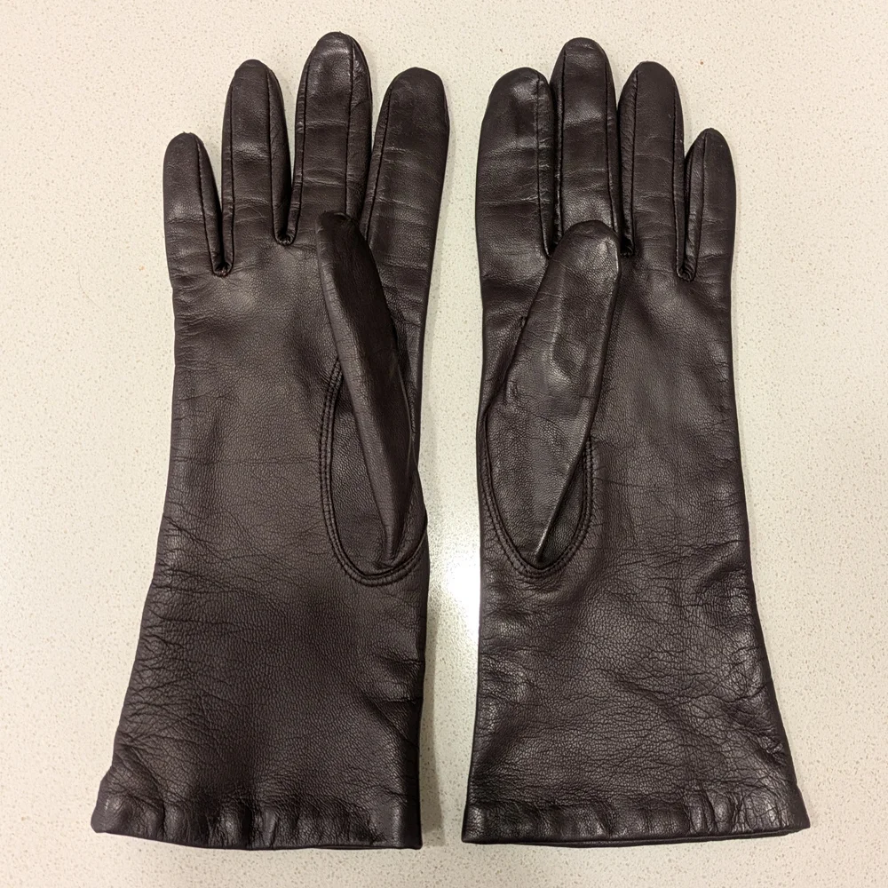 Vintage Brown Leather Gloves